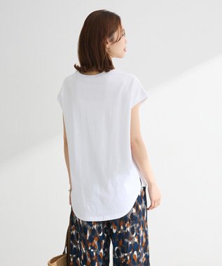 Green Parks ・ｓｗｉｎｇ　ｂｙ　フレンチスリーブ刺繍ＴＥＥ Off White