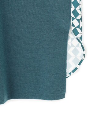 JOSEPH ダイヤゴナルプリント×ニット　ドレス Dark Teal