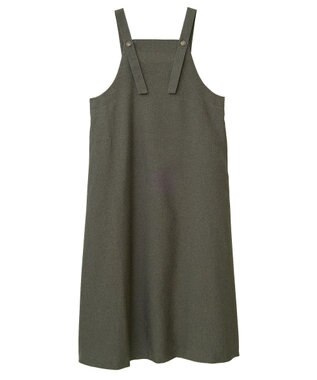 CRAFT STANDARD BOUTIQUE リネンライクフレアジャンパースカート Khaki