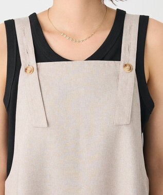 CRAFT STANDARD BOUTIQUE リネンライクフレアジャンパースカート Beige