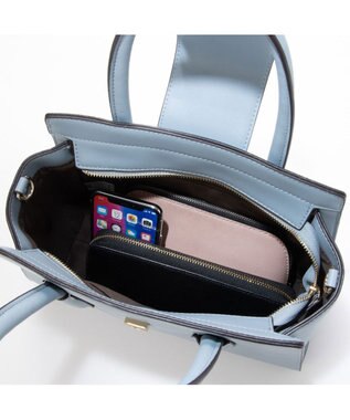 LA BAGAGERIE 【MONICA】ベルテッド2WAYハンドバッグ ブルー