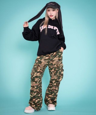 WEGO 【ユニセックス着用ITEM/MLサイズ展開】カレッジプルパーカー ブラック