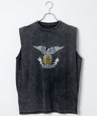 WEGO ヴィンテージウォッシュタックノースリーブT スミクロ