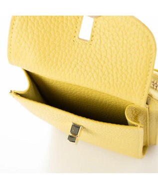 UNBILLION ペルケ perche / 牛革シュリンクタイプモバイルウォレットショルダー　旧8660 イエロー