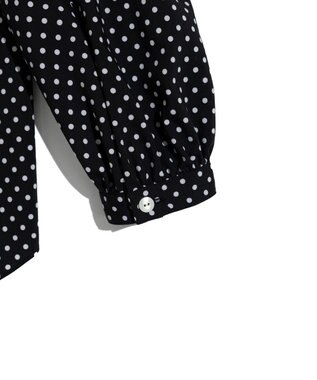 LENO POLKA DOTT BLOUSE / ドットブラウス BLACK