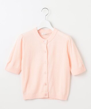 Feroux スラブヤーンショートカーディガン ピンク系