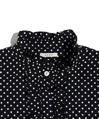 LENO POLKA DOTT BLOUSE / ドットブラウス BLACK