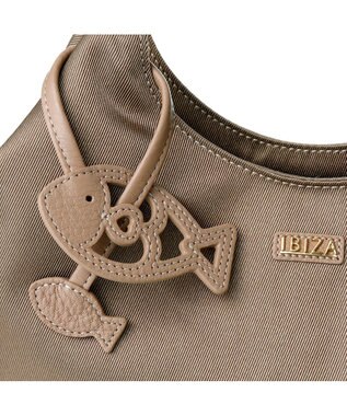 IBIZA アニマーダ　ナイロン　ハンドバッグ モカ