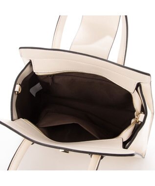 LA BAGAGERIE 【MONICA】ベルテッド2WAYハンドバッグ アイボリー