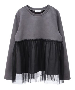 Green Parks ・ｓｗｉｎｇ　ｂｙ　チュールレイヤープルオーバー Charcoal Gray