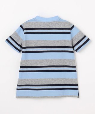 J.PRESS KIDS 【100-130cm】マルチボーダー 半袖Ｔシャツ サックスブルー