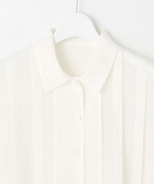 自由区 【カタログ掲載・接触冷感・洗える】シアーラミーローンクロップド丈 ブラウス オフ