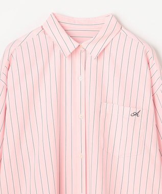 ANY ANYオーバーサイズシャツ ピンクストライプ