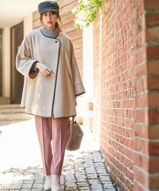 ANY SIS 【蓄熱効果】サーモトロン 2WAYストレッチ テーパードパンツ スモーキーピンク