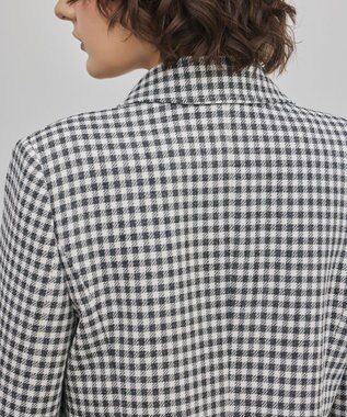 GRACE CONTINENTAL ギンガムダブルジャケット バイカラー