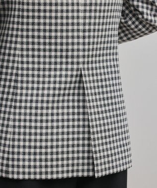 GRACE CONTINENTAL ギンガムダブルジャケット バイカラー