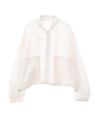 earth music&ecology メッシュブルゾン Ivory