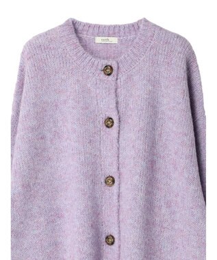 earth music&ecology ファンシーヤーンメランジカーディガン Lavender