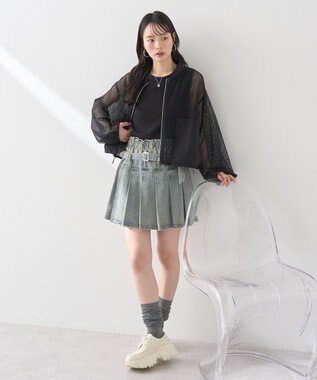 earth music&ecology メッシュブルゾン Black
