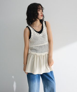 Green Parks ・ＳＵＧＡＲ　ＳＰＯＯＮ　クロシェキリカエチュニック Ivory