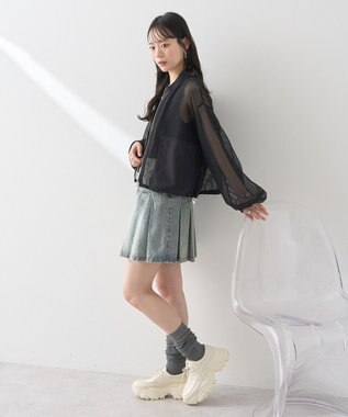 earth music&ecology メッシュブルゾン Black
