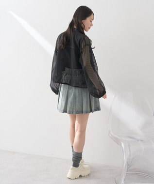 earth music&ecology メッシュブルゾン Black