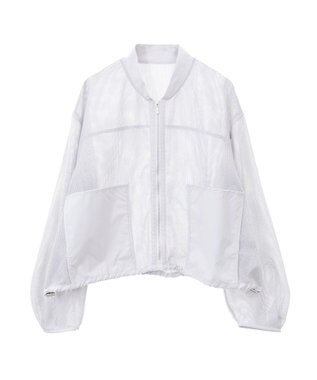 earth music&ecology メッシュブルゾン Gray