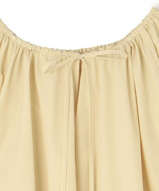 UNFILO FINE MOVE 2WAYギャザーブラウス ライトイエロー