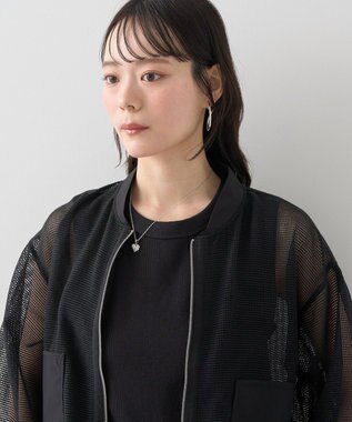 earth music&ecology メッシュブルゾン Black
