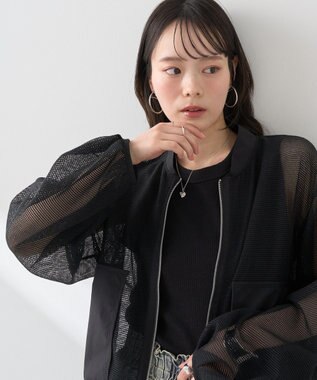 earth music&ecology メッシュブルゾン Black