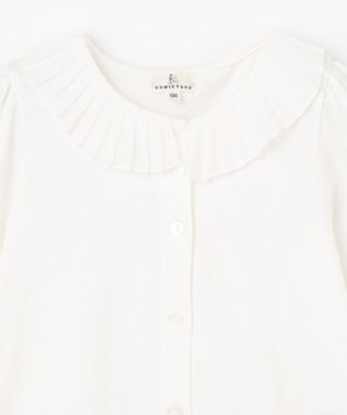 組曲 KIDS 【100㎝】プリーツカラー ブラウス オフホワイト系