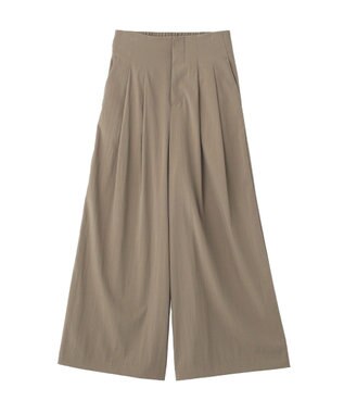 YECCA VECCA ドライタッチストレッチワイドパンツ Dark Beige