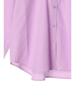 Green Parks 綿麻混レギュラーシャツ Purple