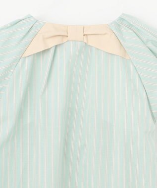 組曲 KIDS 【110-140㎝】サマーストライプ ブラウス セージ系1