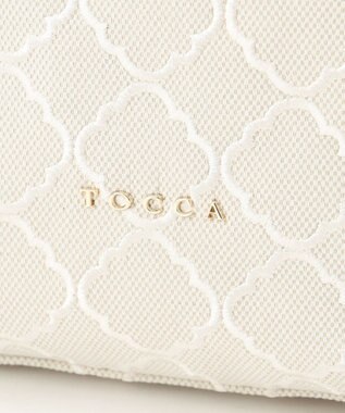 TOCCA 【A4サイズ対応】CHECKER CLOVER EMBROIDERY A4TOTE トートバッグ ベージュ系