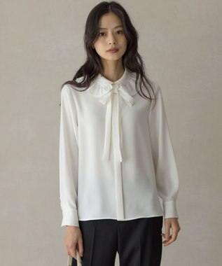 ebure ボウタイブラウス 38 ❤︎新品❤︎人気❤︎ebure エブール❤︎ボウタイブラウス