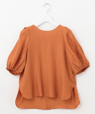 UNFILO 【セットアップ対応】ウォッシャブル UVケア ブラウス オレンジ系