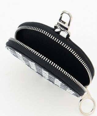 ICB 【人気のためさらに新色追加・全5色展開】 3ピースチャームバッグ ブラック×千鳥柄