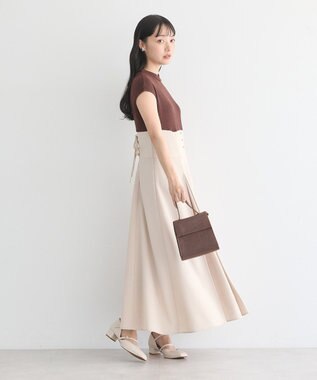 earth music&ecology フロントボタンドッキングワンピース Brown