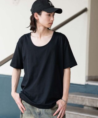 WEGO 【ユニセックス着用ITEM/MLサイズ展開】UネックT（SS） ブラック