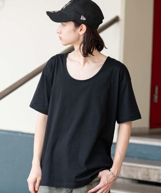 WEGO 【ユニセックス着用ITEM/MLサイズ展開】UネックT（SS） ブラック