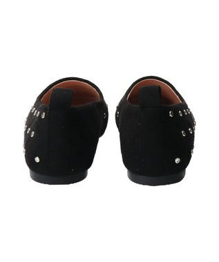 Bridget Birkin 【Bridget Birkin】ドットビジューフラットシューズ ブラックスウェード