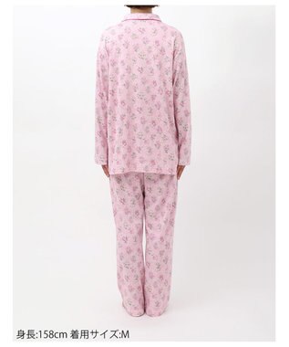 Wing パジャマ 長袖 長ズボン 綿100%(本体) スムース素材 レディース EP5072 ウイング／ワコール ピンク