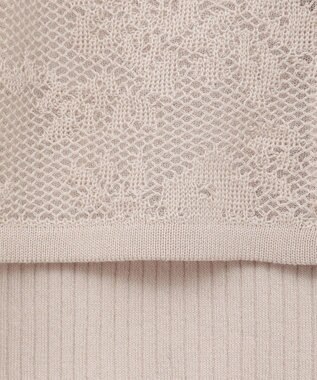 YECCA VECCA 【2点SET】インナーセットレース柄カーディガン Light Beige