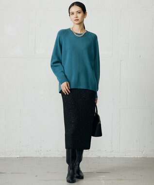 自由区 S 【カタログ掲載】スパンコールストレッチ スカート ブラック