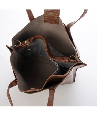 UNBILLION カシュカシュ cachechche / セパレートカラーパーテーショントート キャメル