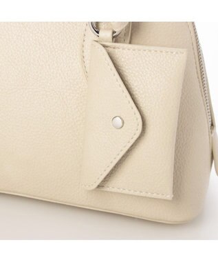 UNBILLION カシュカシュ cachecache / ポーチ付きシェル型ボストン アイボリー