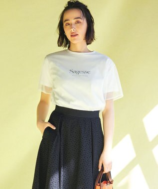 組曲 チュールロゴ Ｔシャツ アイボリー系