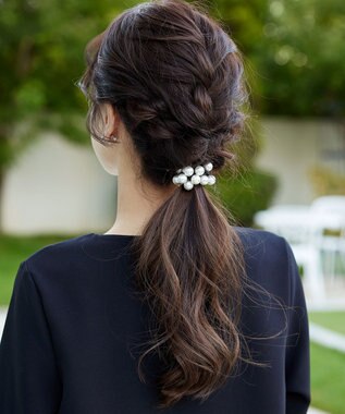 Tiaclasse 【選べる2TYPE】パール付きゴム＆シュシュ ゴムタイプ