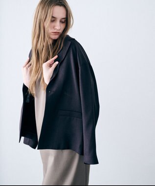 uncrave リネンライクツイル ジャケット ダークブラウン